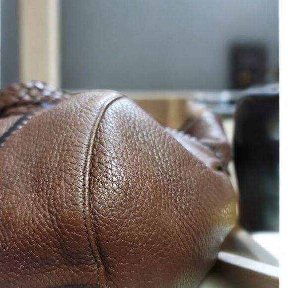 Brighton MESA Hand-Stitched Western style   Leather Silver Studded Shoulder Bag - Picture 9 of 12